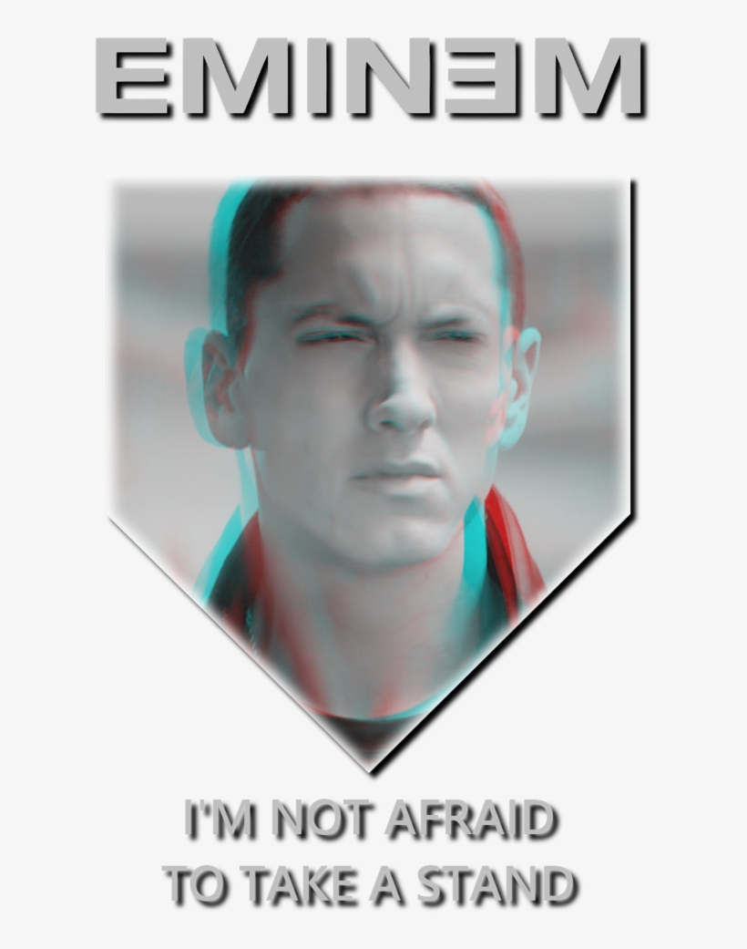 3d Anaglyph Eminem Fanart By Gogu1234 - Poster, transparent png