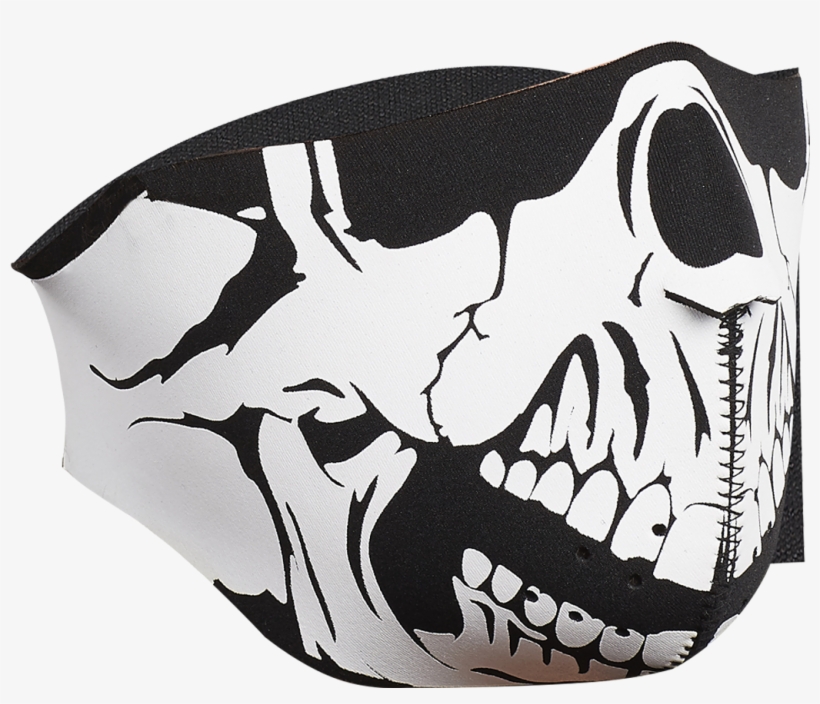 Mask Skull - Neoprene Face Mask, transparent png
