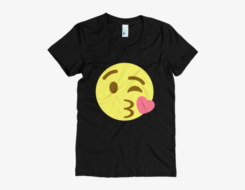 Kissy Emoji T-shirt An Emoji Face Blowing A Kiss - Eat Fruit Not Animals, transparent png