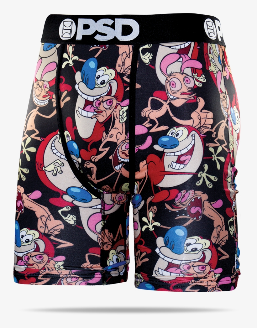 Ren & Stimpy Black - Psd Ren & Stimpy Briefs - Men's - Black / Red 並行輸入品, transparent png