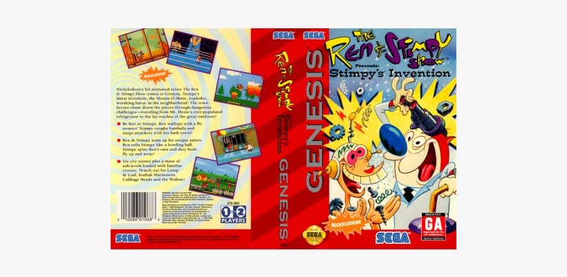 (mega Drive) Ren & Stimpy Stimpy's Invention, transparent png