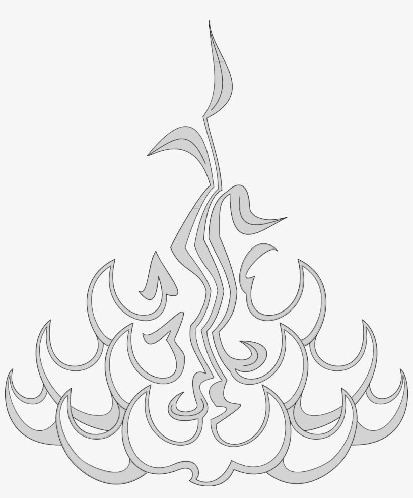 Flame - Sketch, transparent png