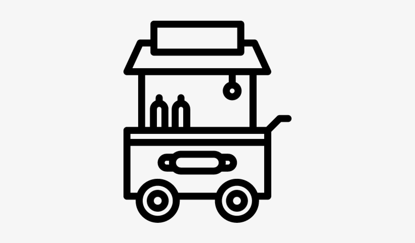 Hot Dog Cart Vector - Hot Dog Cart Logo, transparent png