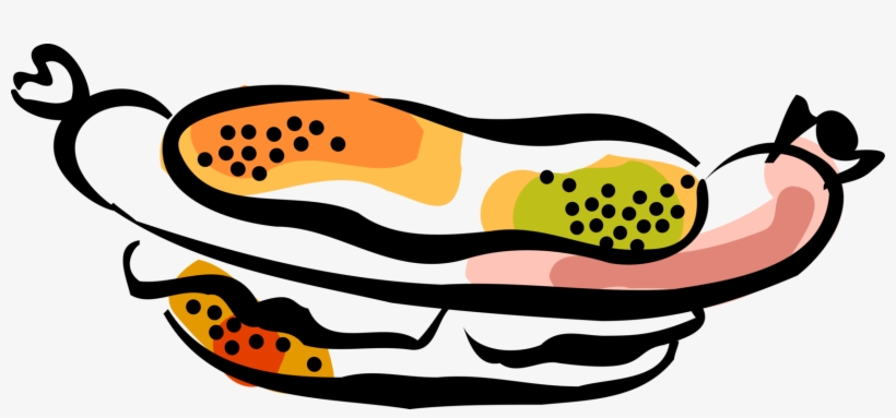 Vector Illustration Of Cooked Hot Dog Or Hotdog Frankfurter, transparent png