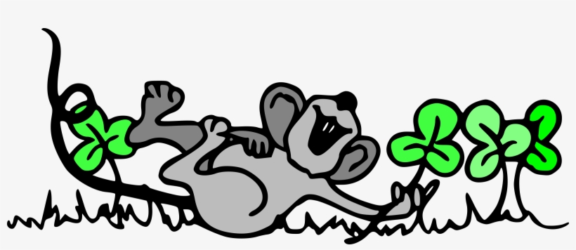 Mouse Playing In Shamrocks Png Images - St Patrick's Day Mice, transparent png
