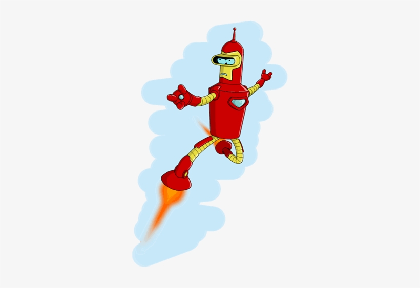 Futurama's Bender In An Ironman Suit - Iron Man Bender, transparent png