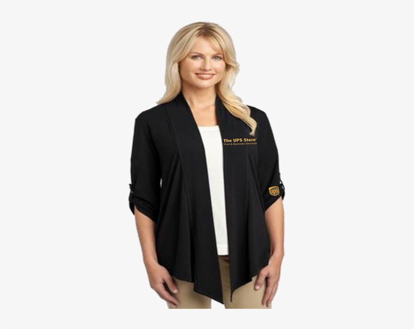 ***new Items & New Approved Colors*** - Port Authority Women's Shawl Collar Concept Shrug,, transparent png