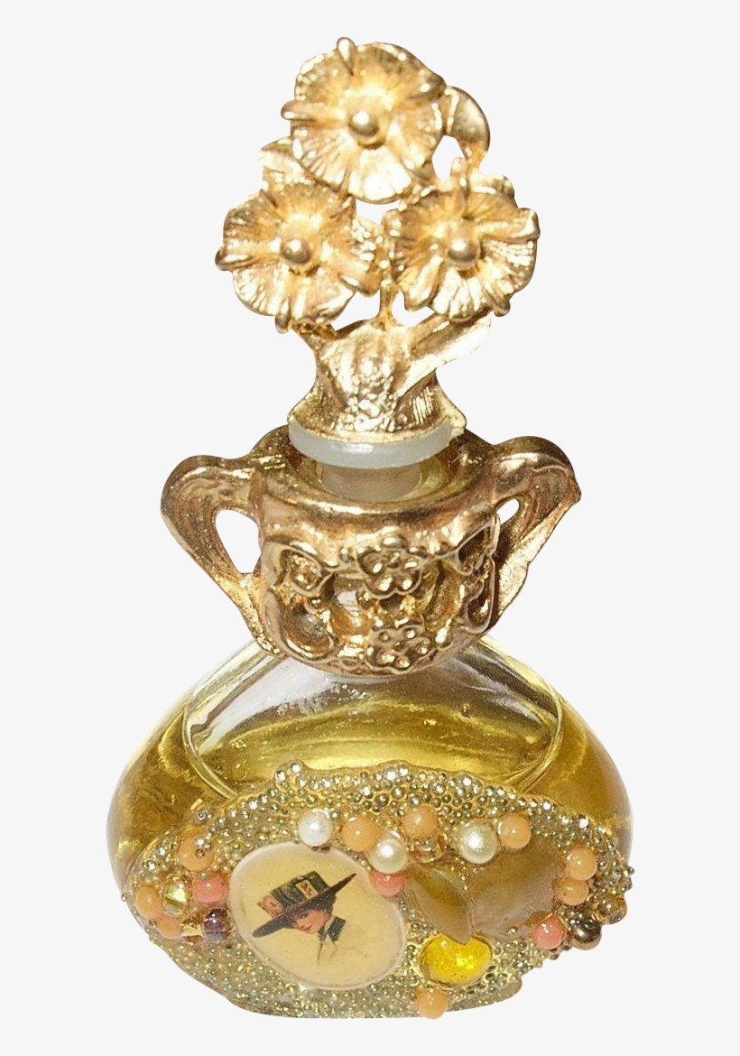 Vintage Scent Bottle Ornate By Adrinji - Perfume, transparent png