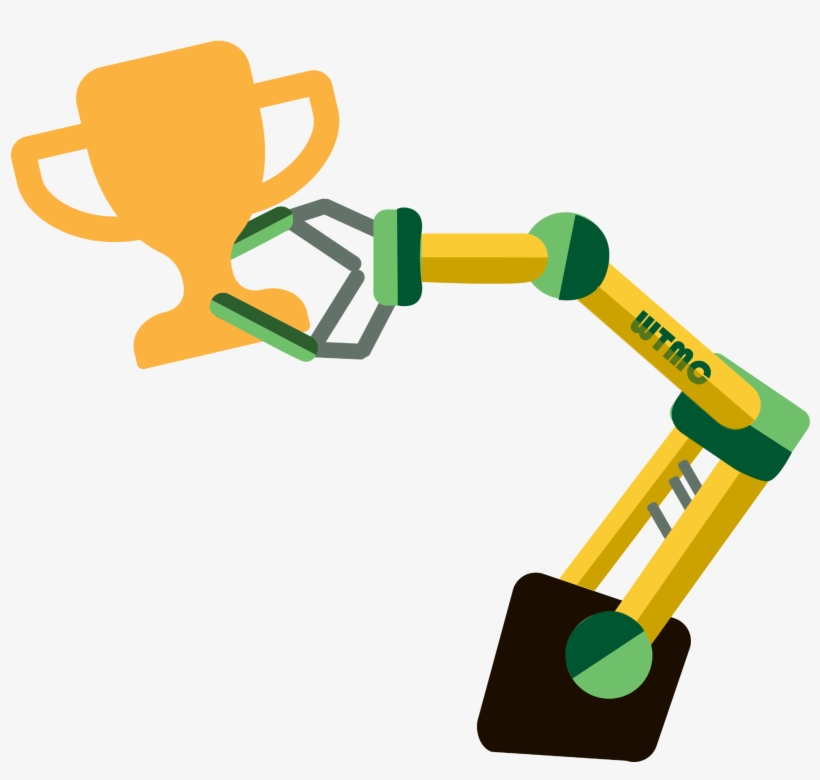 Robotic Arm Holding A Trophy In Its Claw - Robotic Arm, transparent png