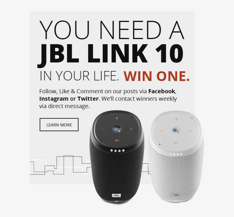 Jbl Link 10 Wi-fi, Handsfree Black, transparent png