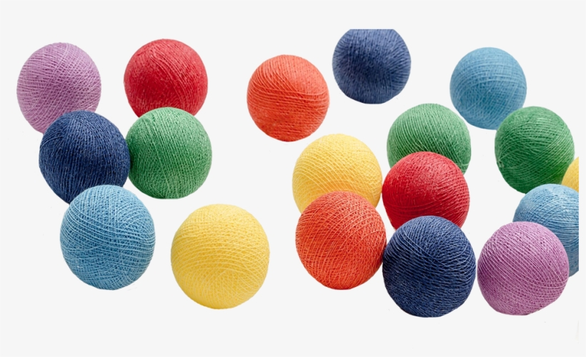 Baumwoll Kugellichterkette Regenbogen, Cotton Ball - Png Color Cotton Balls, transparent png