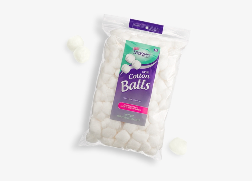 Cotton Balls - Swisspers Multi Care Cotton Balls, Triple Size, 200, transparent png