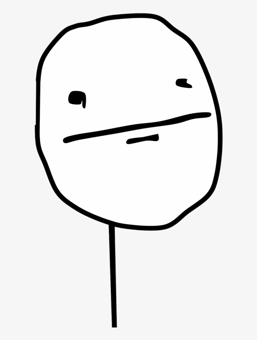 Poker Face Meme, transparent png