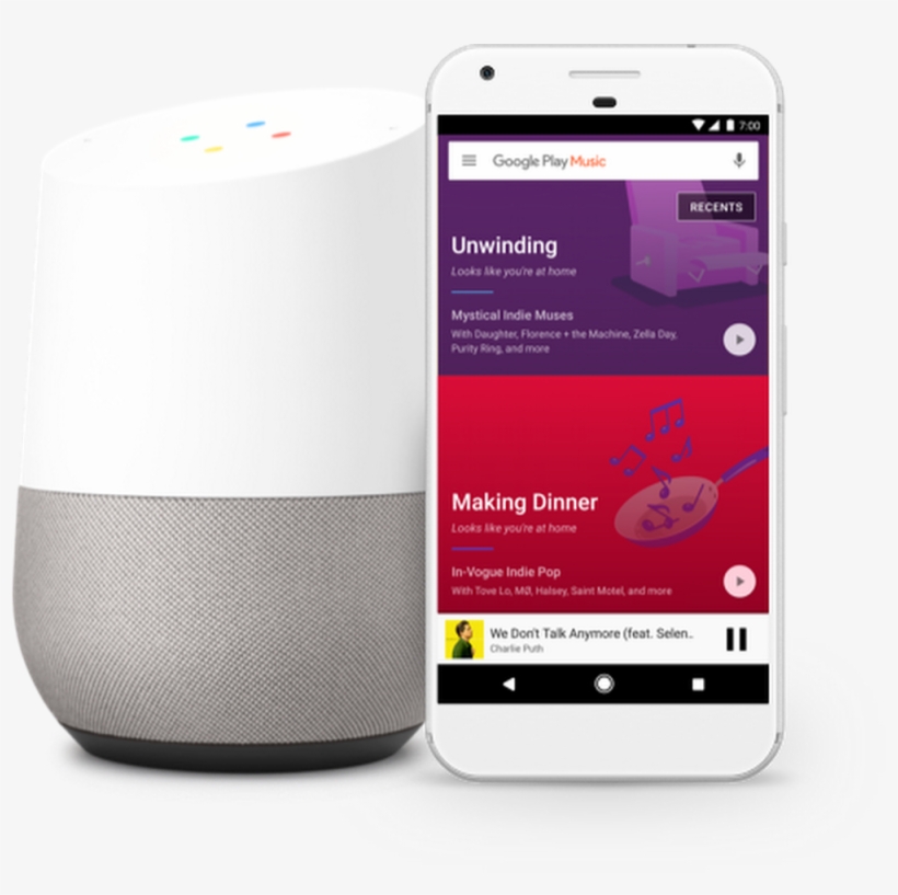 Google Home Device - Google Play Music, transparent png
