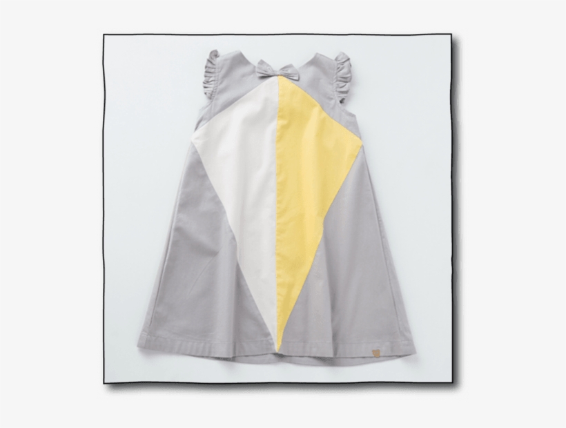 Milk Teeth Girls' Light Grey Ringmaster Dress - Linens, transparent png