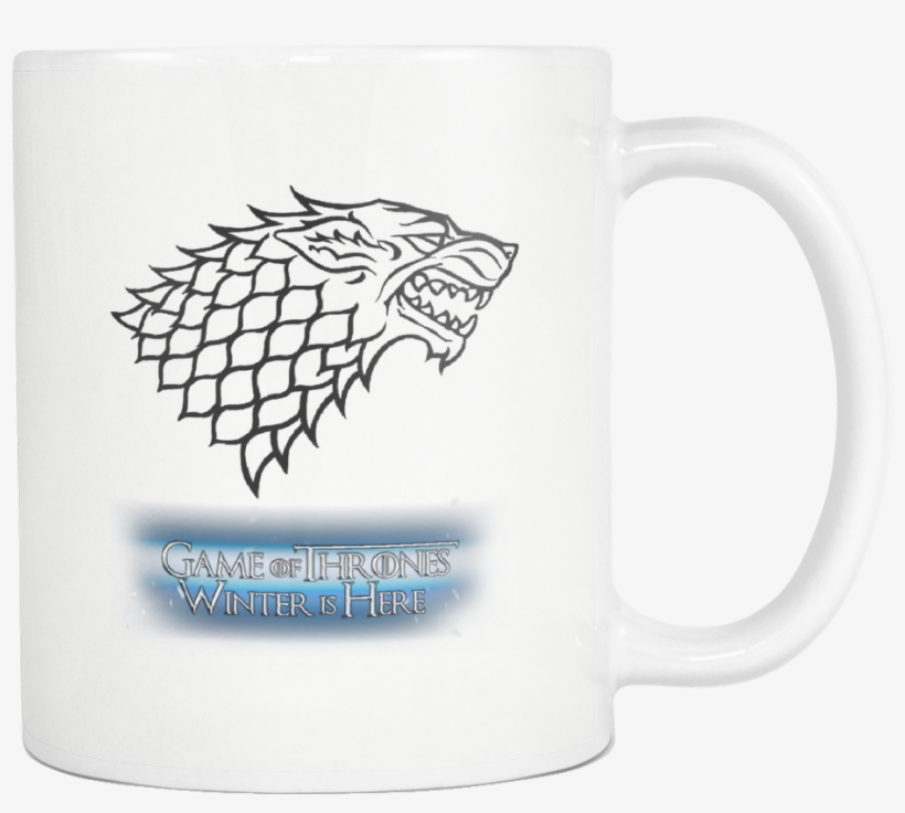 Game Of Thrones Stark Sigil,11oz White ,ceramic Mug - Game Of Thrones Symbols Stark, transparent png