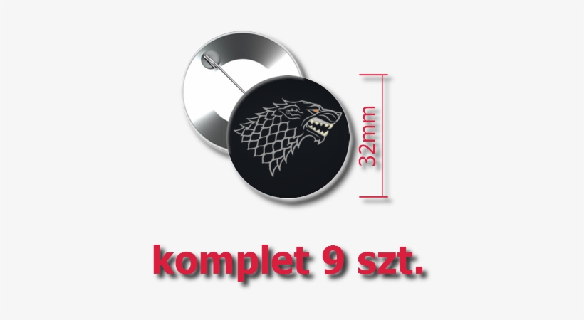 Zaprojektuj Podobną Koszulkę Zgłoś Naruszenie Nadruk - C60068 White Game Of Thrones Stark Wolf 7x5, transparent png