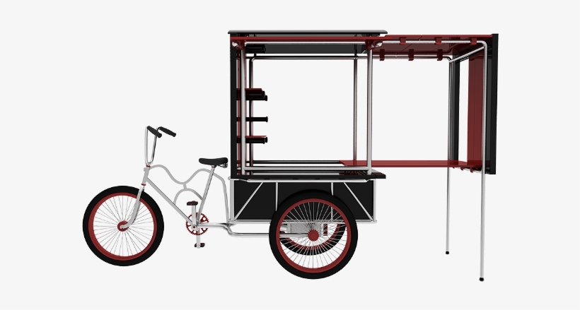Bike Food Cart - Mobile Food Cart Bike, transparent png