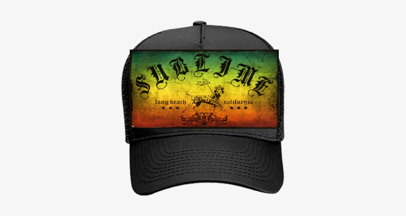 Custom Heat Pressed Trucker Hat Otto Cap 32 - Art.com - Sublime - Long Beach Rasta Poster, transparent png