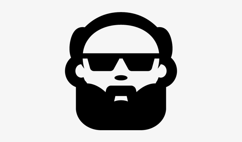Bald Man Face With Beard And Sunglasses Vector - Bald And Beard Icon, transparent png