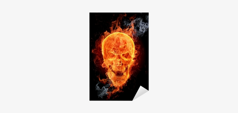 Flaming Skull, transparent png