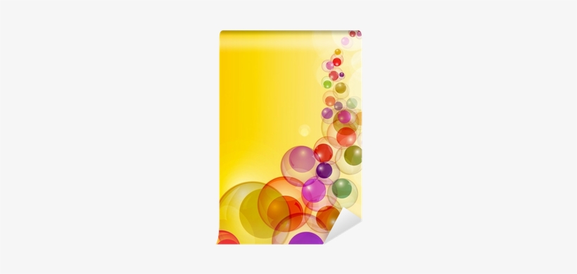Abstract Colorful Bubbles Stream Background Wall Mural - Royalty-free, transparent png