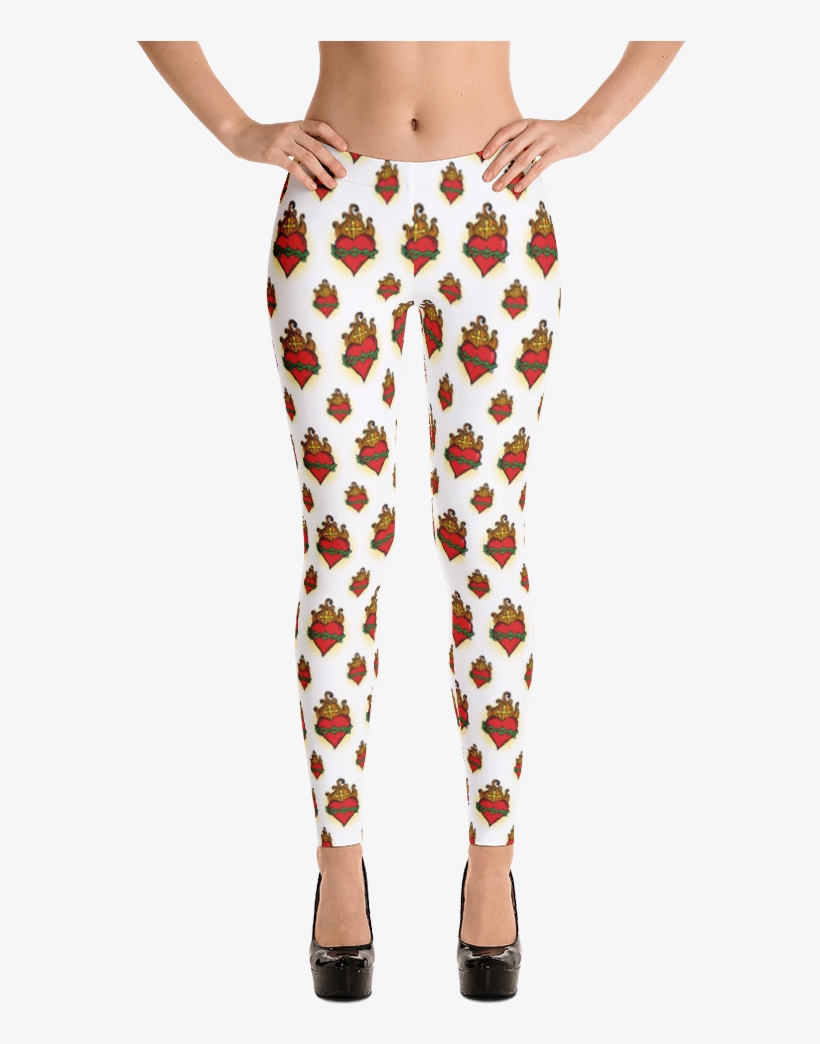 Sacred Heart Leggings - Imagineavalon Christmas Leggings, Christmas Clothing,, transparent png
