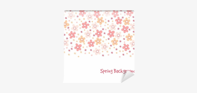 Cute Spring Card With Cherry Tree Blossoms, Vector - Flower, transparent png