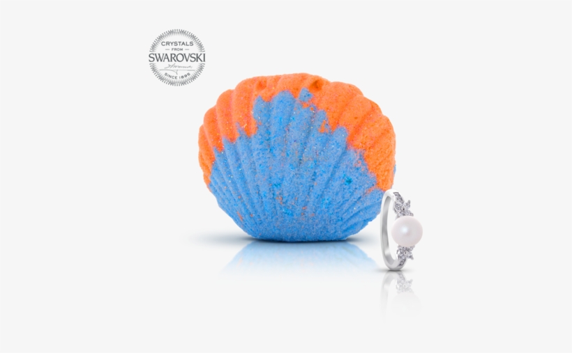 Coral - Mermaid Collection - Bath Bomb - Earring Monemel Silver Tone, transparent png