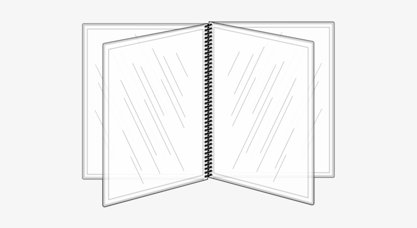 Clear Spiral Bound Menu Cover, transparent png