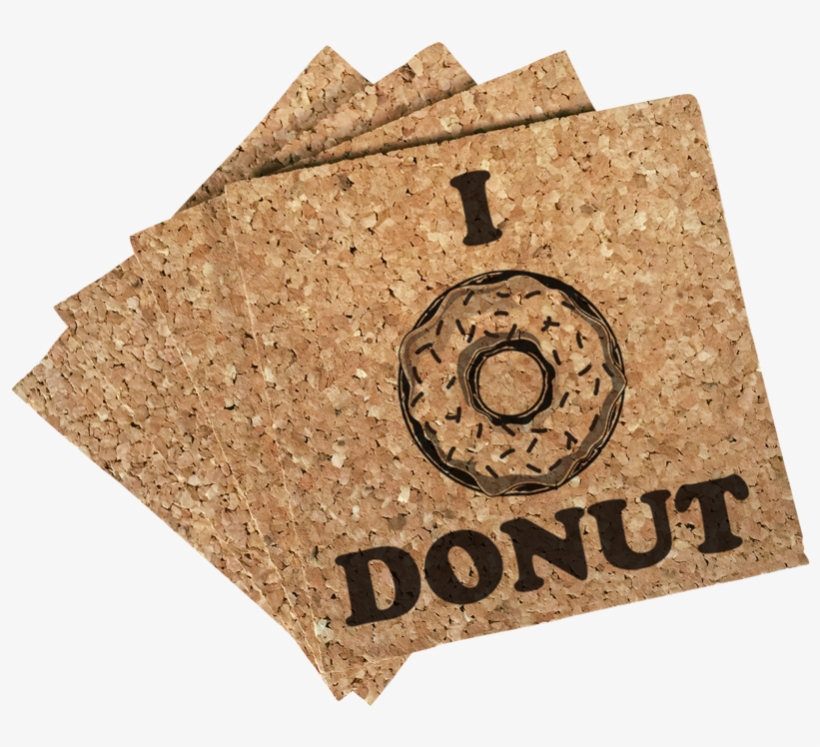 Donut Eco-friendly Cork Coasters - Drink Coaster, transparent png