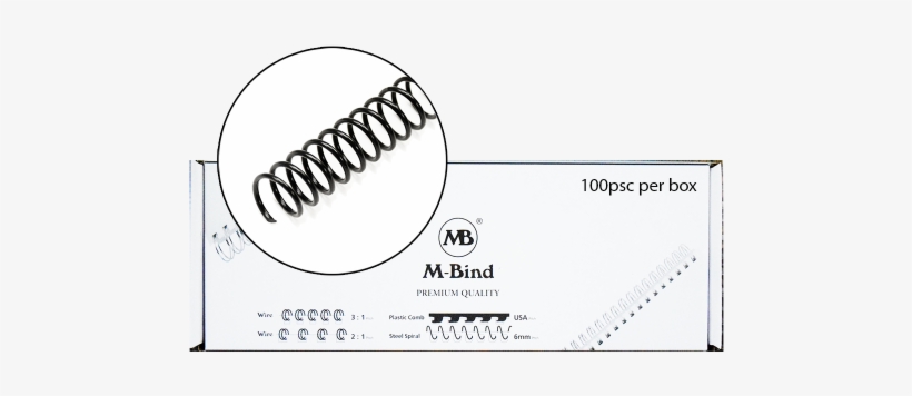 Black 12" Spiral Plastic Coils [10mm, 3/8", 4:1 Pitch], transparent png