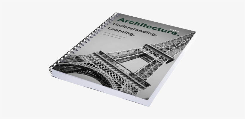Book Binding With Spiral Binding Horizontal - Eiffel Tower, transparent png