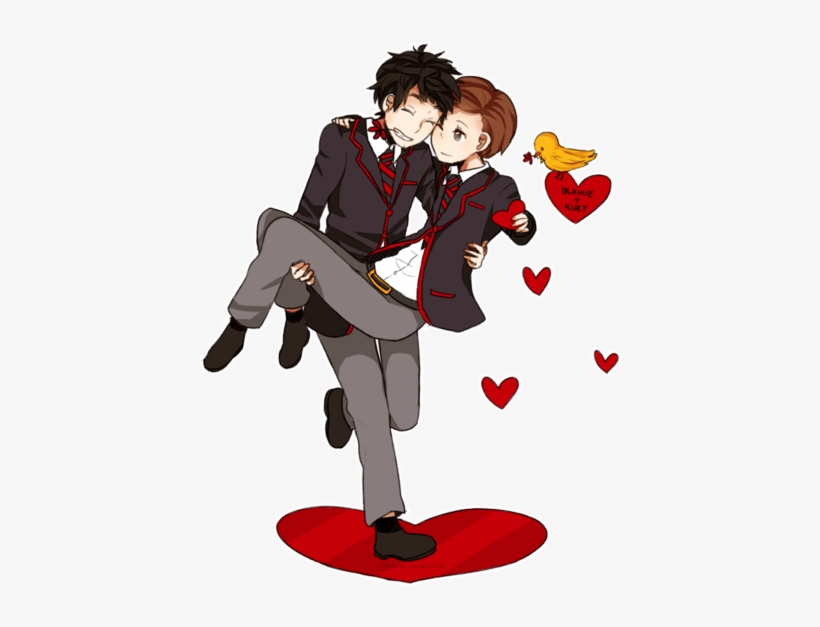 Klaine Blaine Kurt Anime - Kurt And Blaine Anime, transparent png