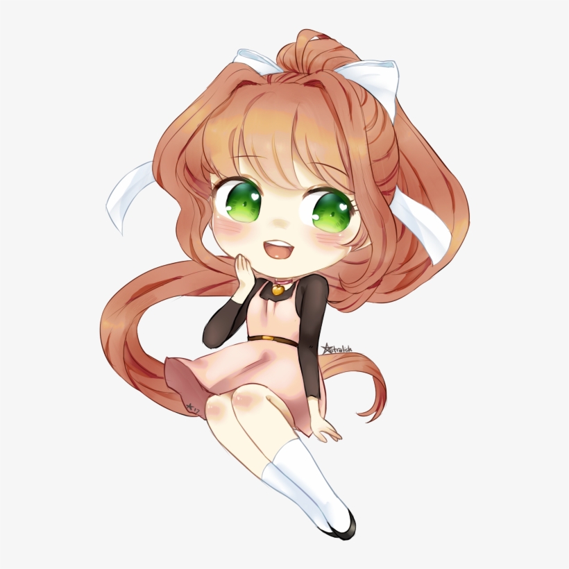Do You Want Love Monika Forever - Monika Doki Doki Chibi, transparent png