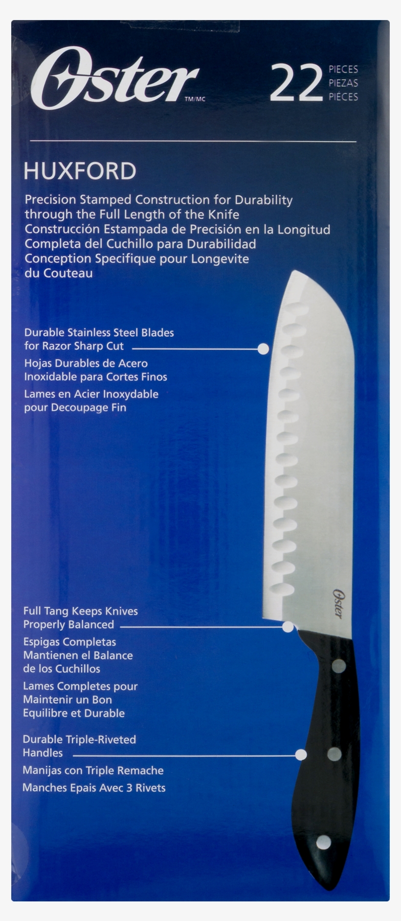 Oster Sherrington 22-piece Stainless Steel Cutlery, transparent png