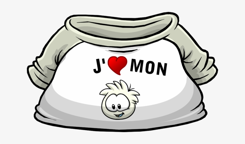 I Heart My White Puffle T-shirt Icon Fr - Club Penguin White Puffle, transparent png