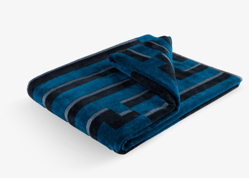 Dark Blue Waves Folded - Zuzunaga - Beach Towel - Dark Blue Waves, transparent png