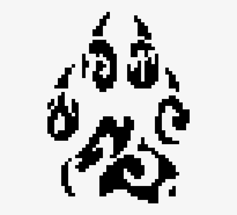 Paw - Tribal Wolf Paw Print, transparent png
