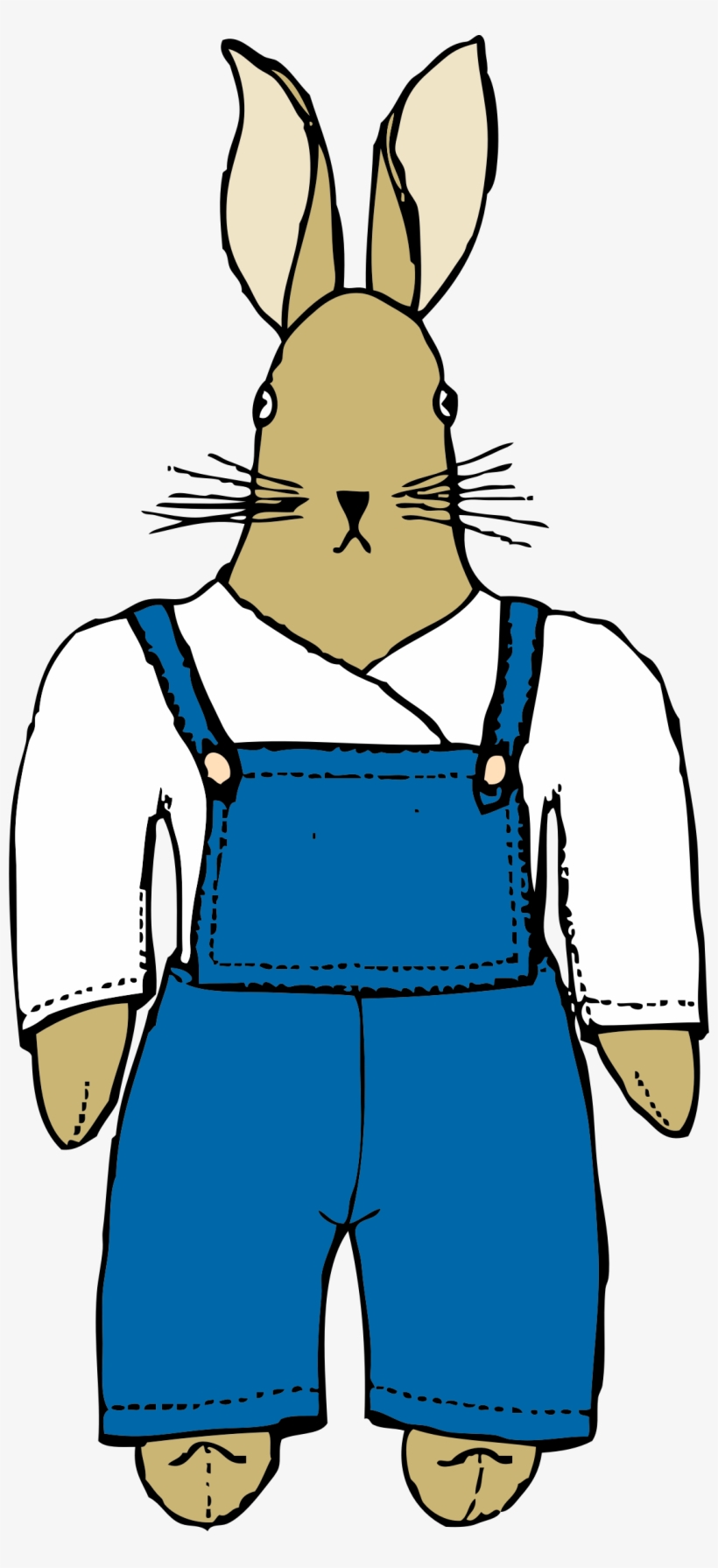 This Free Icons Png Design Of Bunny In Overalls Front, transparent png