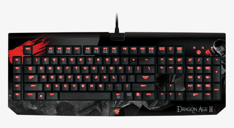 Fluffanyone Have A Dragon Age™ Ii Razer Blackwidow - Razer Blackwidow Keyboard Red, transparent png