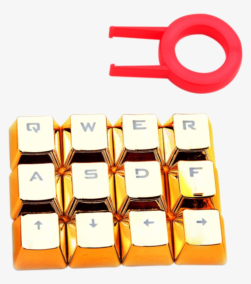Redragon A103g Mechanical Keyboard Caps 12 Chrome Keycaps - Keycap, transparent png