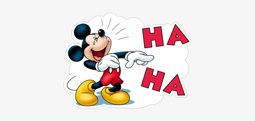 Ha Ha Haha Laugh Lol Mickey Mouse - Mickey Mouse Viber Stickers, transparent png