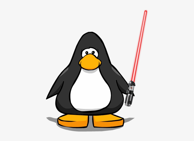 Darth Vader's Lightsaber From A Player Card - Penguin With A Lightsaber, transparent png