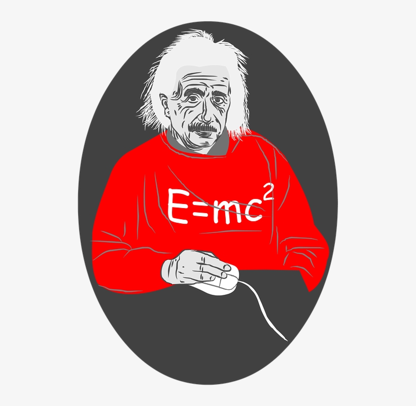 Albert Einstein, Mouse, White Hair - Set 4 Scientist Albert Einstein 3" Sew, transparent png