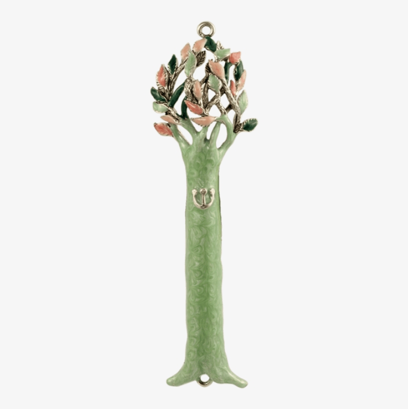 Tree Of Life Mezuzah-green And Pink, By Quest - Pastel Green And Silver Tree Of Life Mezuzah, transparent png