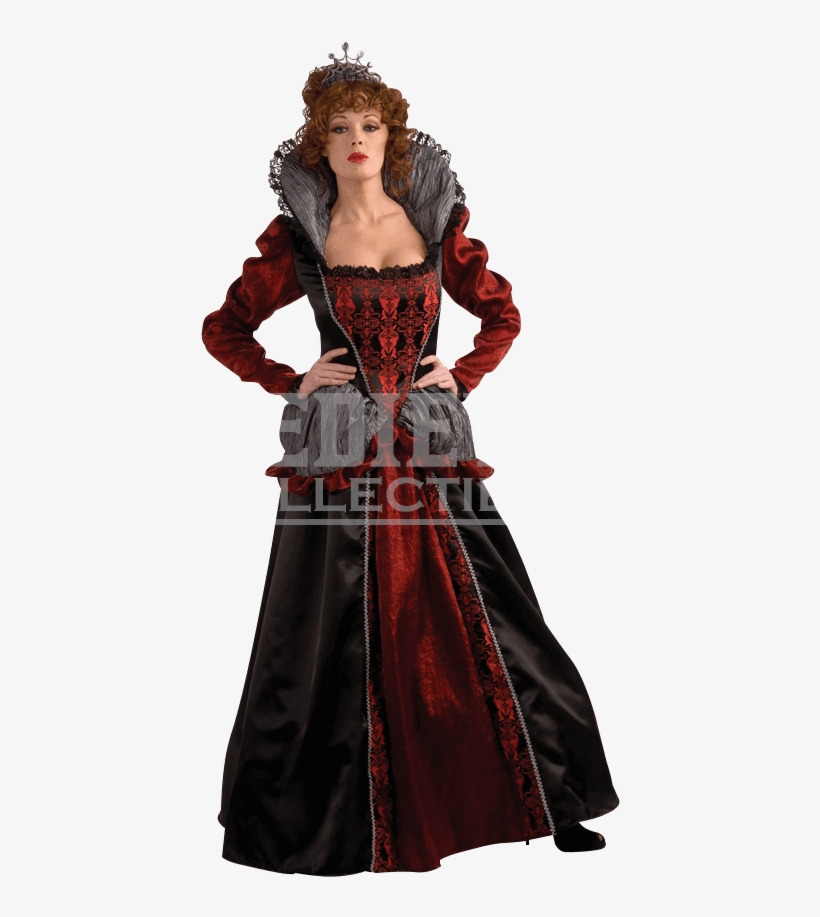 Womens Evil Queen Costume - Evil Queen Vampire Gothic Grand Heritage Fancy Dress, transparent png