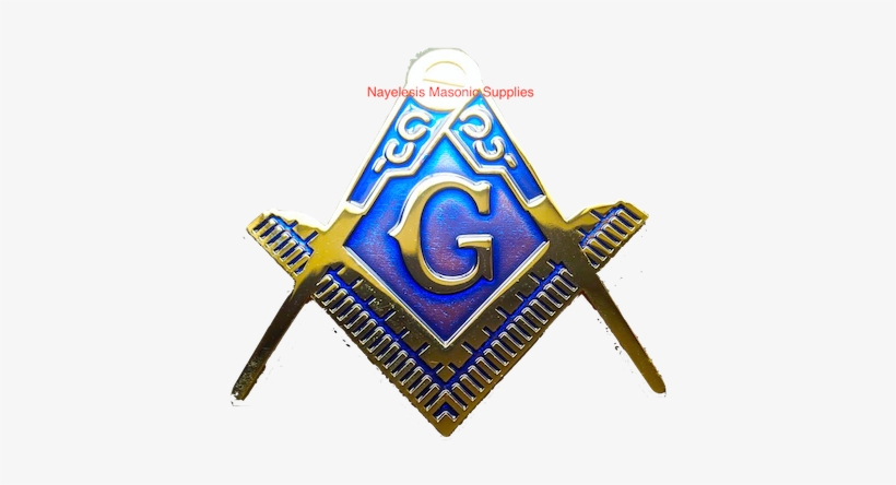 Golden Chrome Heavy Alloy Auto Master Mason Car Emblem - Freemasonry, transparent png