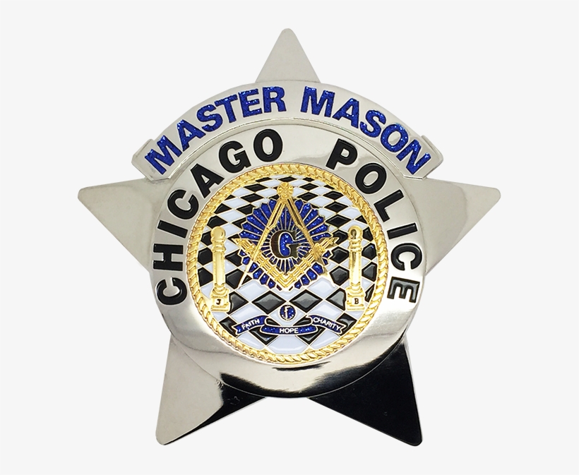 Chicago Police Star Badge - Masonic Police Badge, transparent png