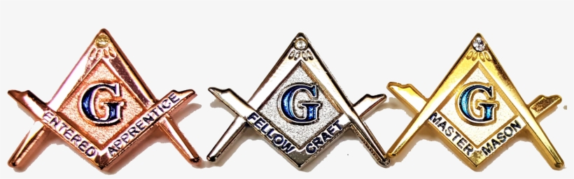 Entered Apprentice Fellow Craft Master Mason Pins - Freemasonry, transparent png